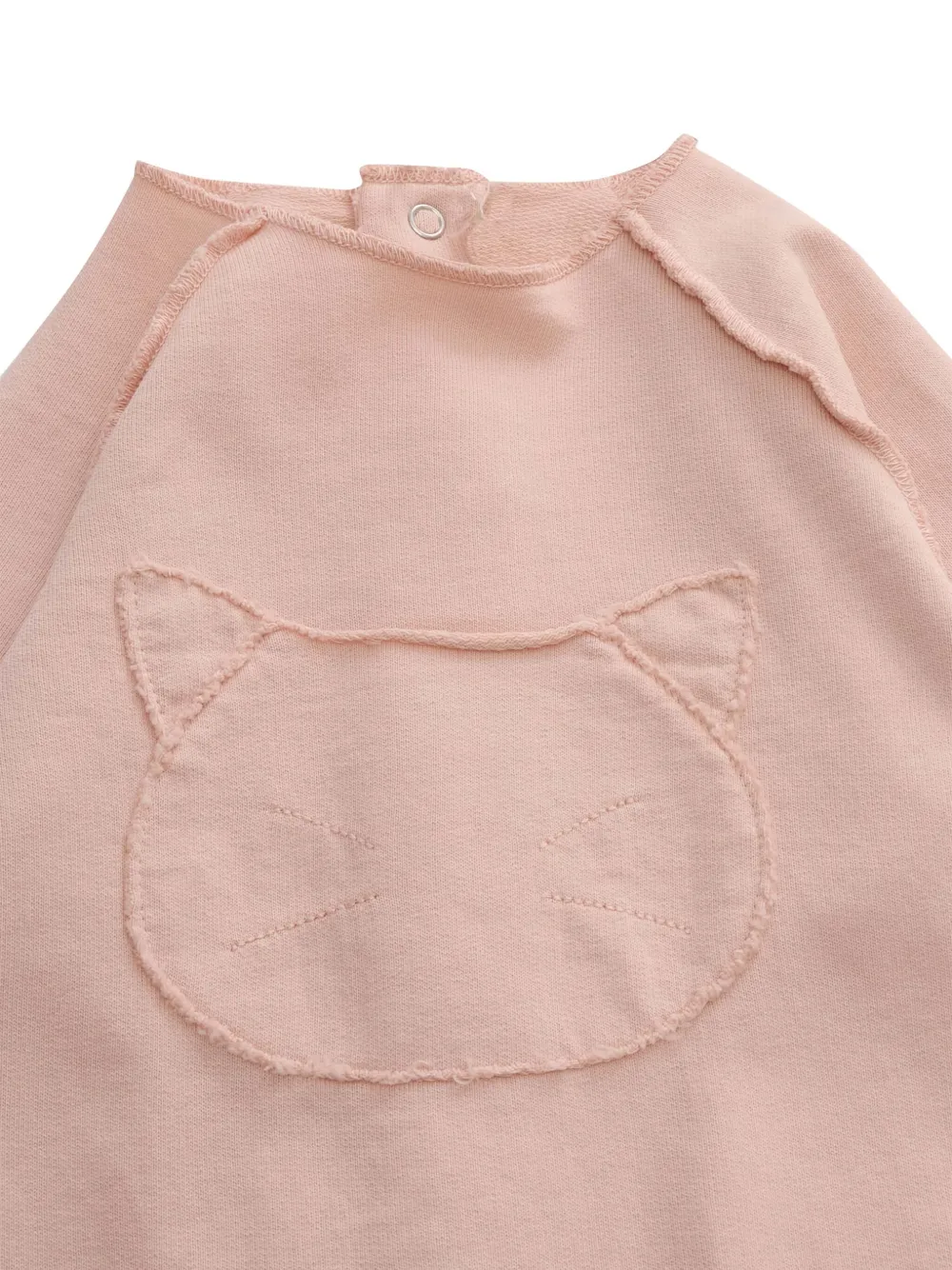 TEDDY & MINOU Katoenen romper met kattenpatch Roze