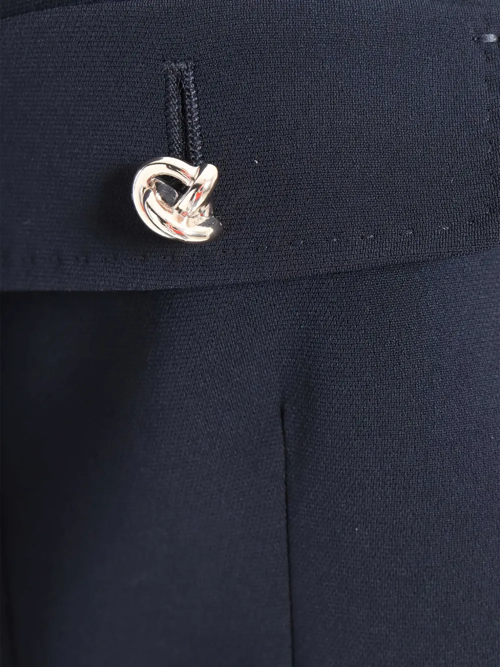 Max Mara Tailored Black Yana Jacket With Decorative Gold-tone Buttons In Blue