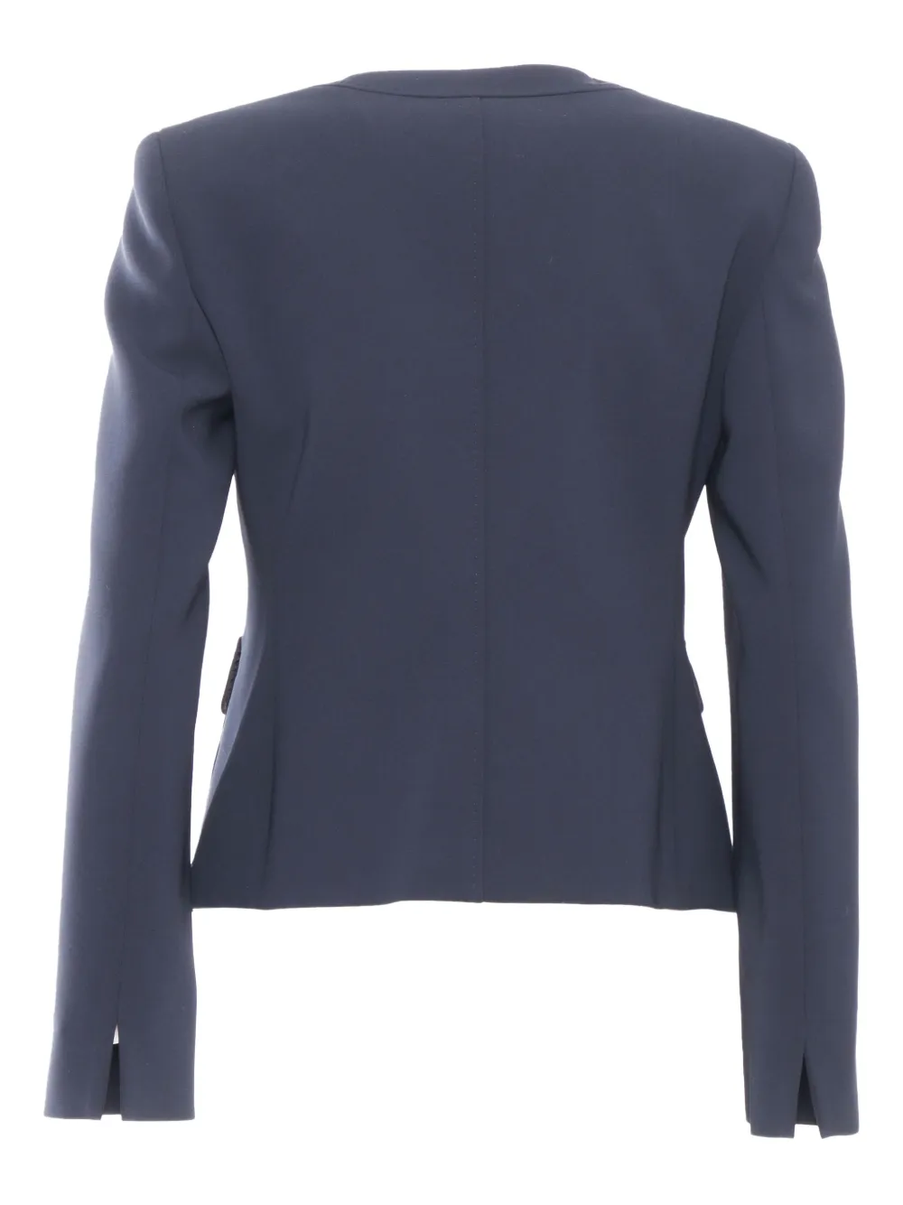 Max Mara Tailored Black Yana Jacket With Decorative Gold-tone Buttons In Blue