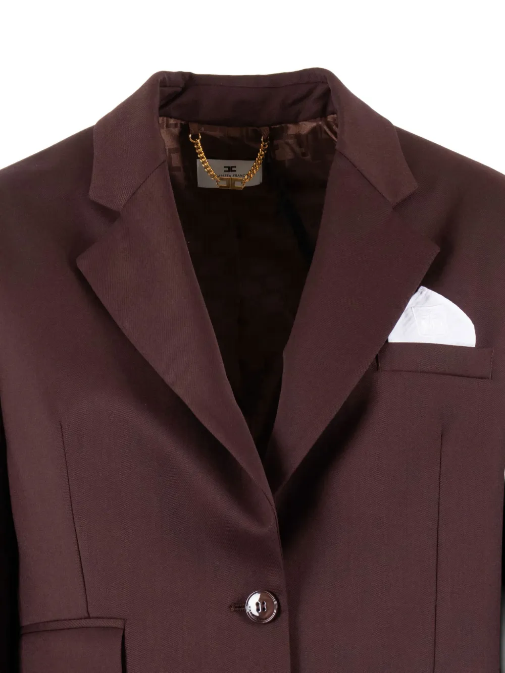Elisabetta Franchi single-breasted blazer Bruin