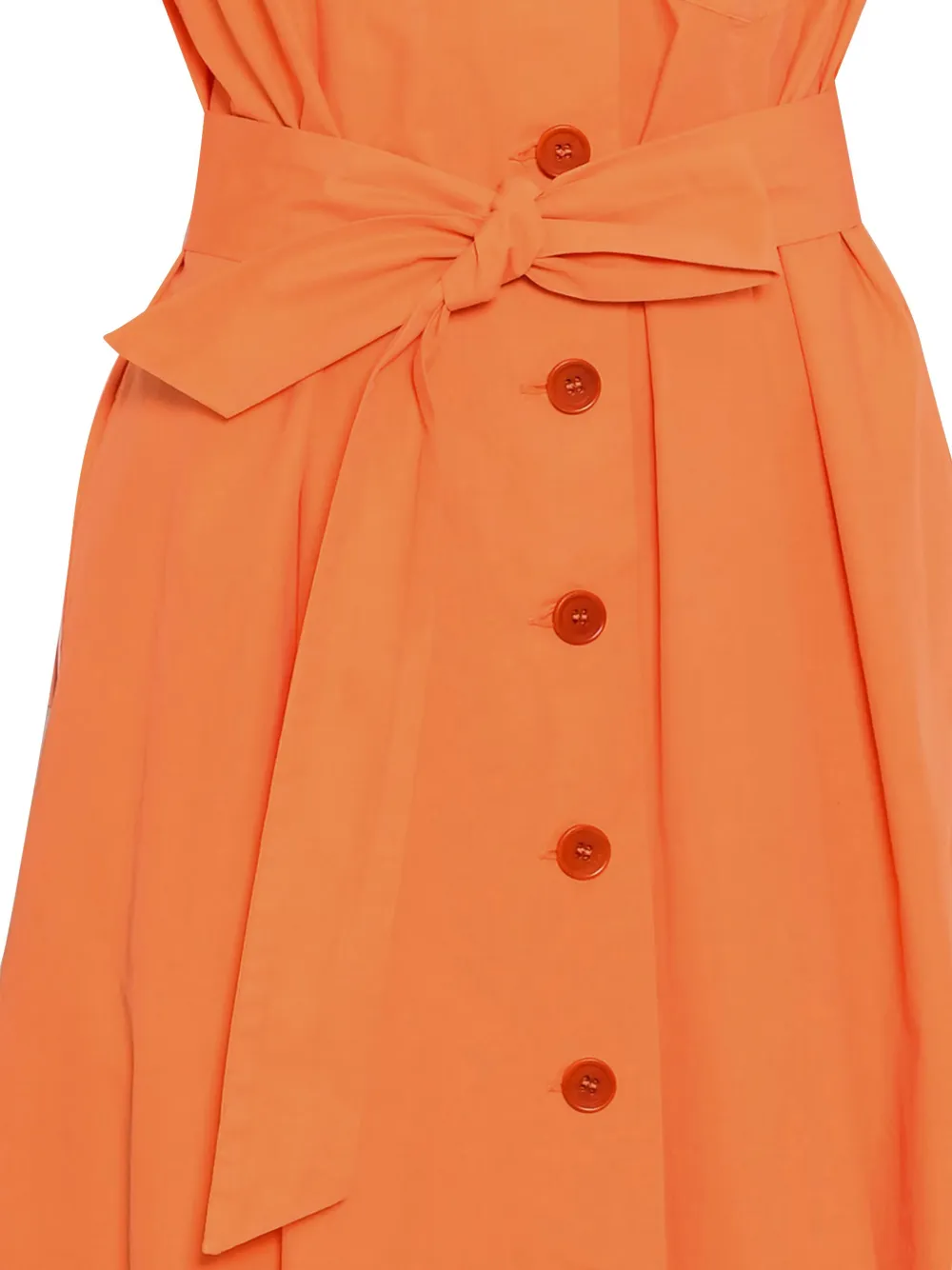 Aspesi Button-down Belted Dress In Orange
