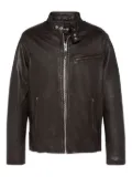 Schott zip-fastening leather jacket - Brown