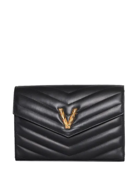 Via Roma 15 logo-plaque quilted shoulder bag