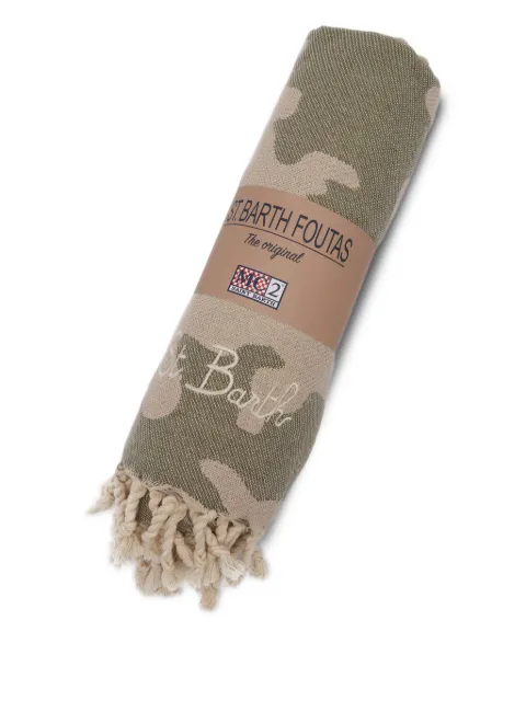 MC2 Saint Barth Kids Foutas camouflage jacquard beach towel 