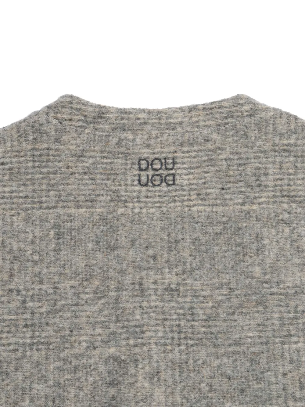 Douuod Plaid Button-fastening Cardigan In Gray