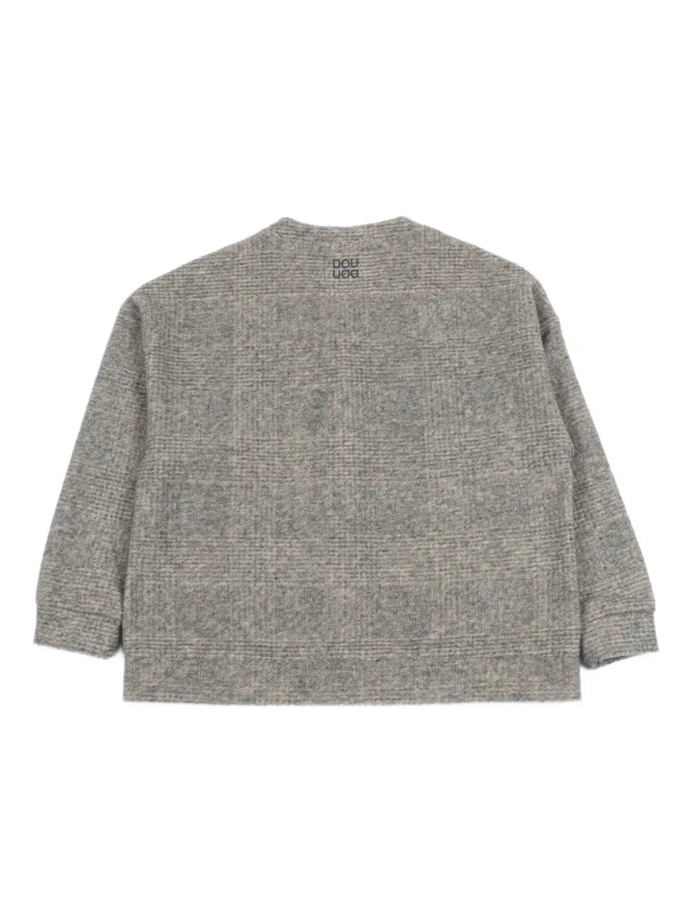 Douuod Plaid Button-fastening Cardigan In Gray