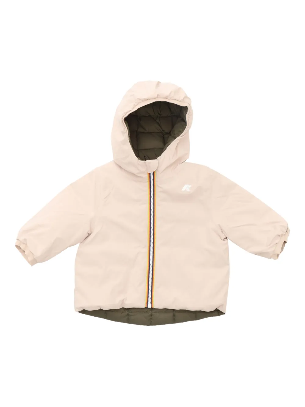 K Way Kids Gewatteerd jack met logoprint Roze