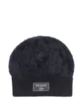 Balmain Kids logo-patch beanie - Blue
