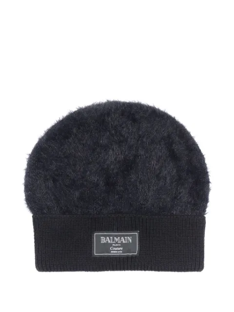 Balmain Kids logo-patch beanie
