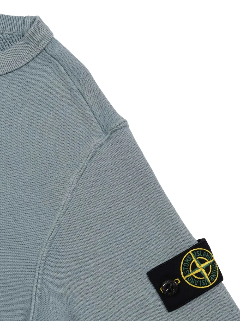 Stone Island Junior Katoenen sweater met Compass-logopatch Blauw