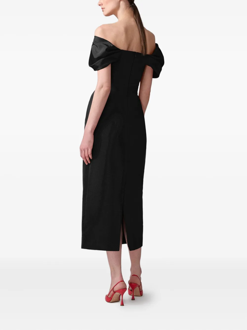 Carolina Herrera Bow-detail Midi Dress In Black
