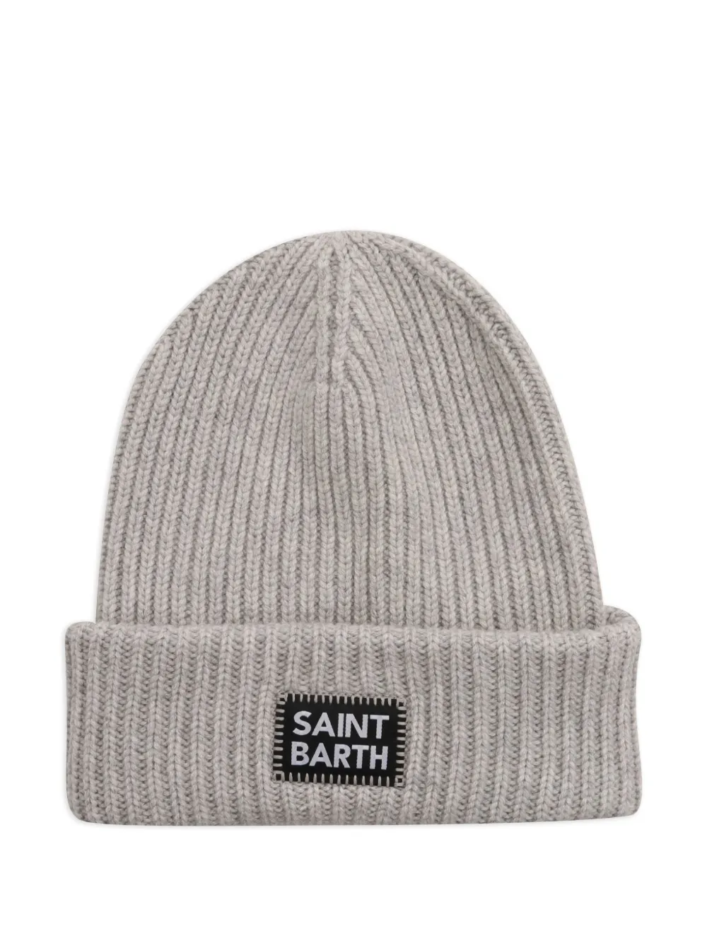 MC2 Saint Barth Kids Berry ロゴパッチ ビーニー - グレー MC2 Saint Barth Kids Berry ロゴパッチ ビーニー - グレー