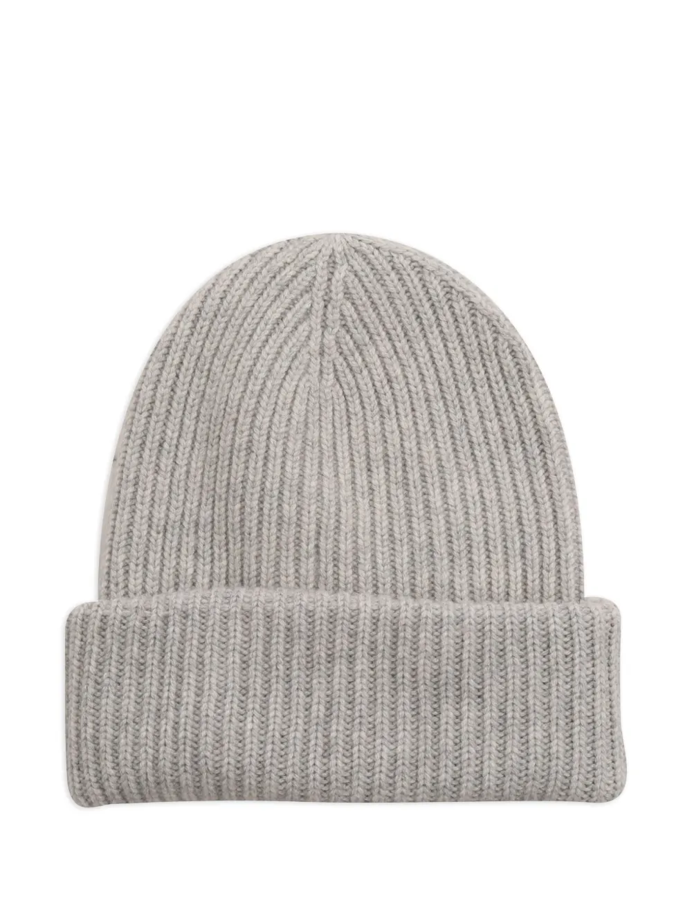 MC2 Saint Barth Kids Berry geribbelde muts met logopatch - Grijs