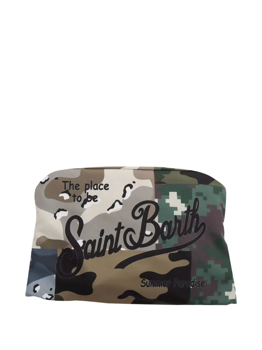 MC2 Saint Barth Kids Handdoek met camouflageprint Bruin