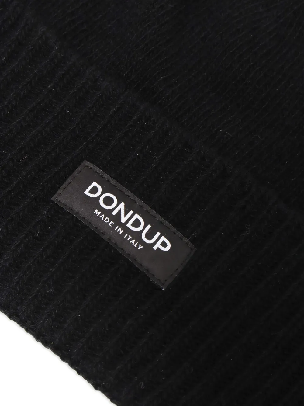 DONDUP KIDS Geribbelde muts met kasjmierblend Zwart
