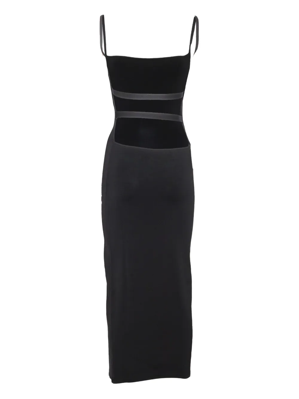 Philosophy Di Lorenzo Serafini Midi-jurk met open rug - Zwart