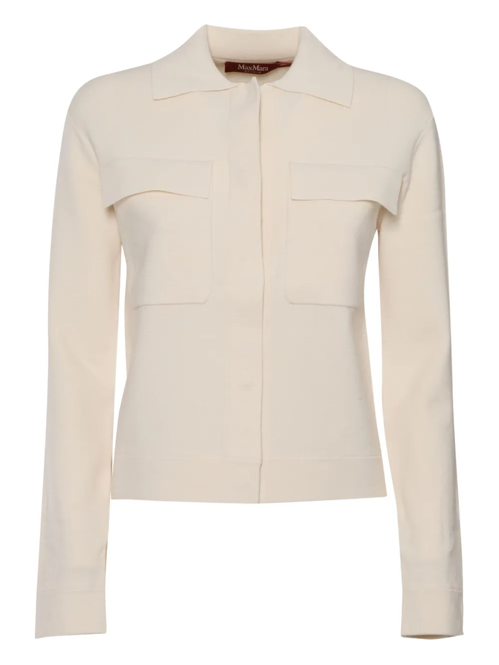 Max Mara Mito フラップポケット カーディガン - ホワイト Max Mara Mito フラップポケット カーディガン - ホワイト