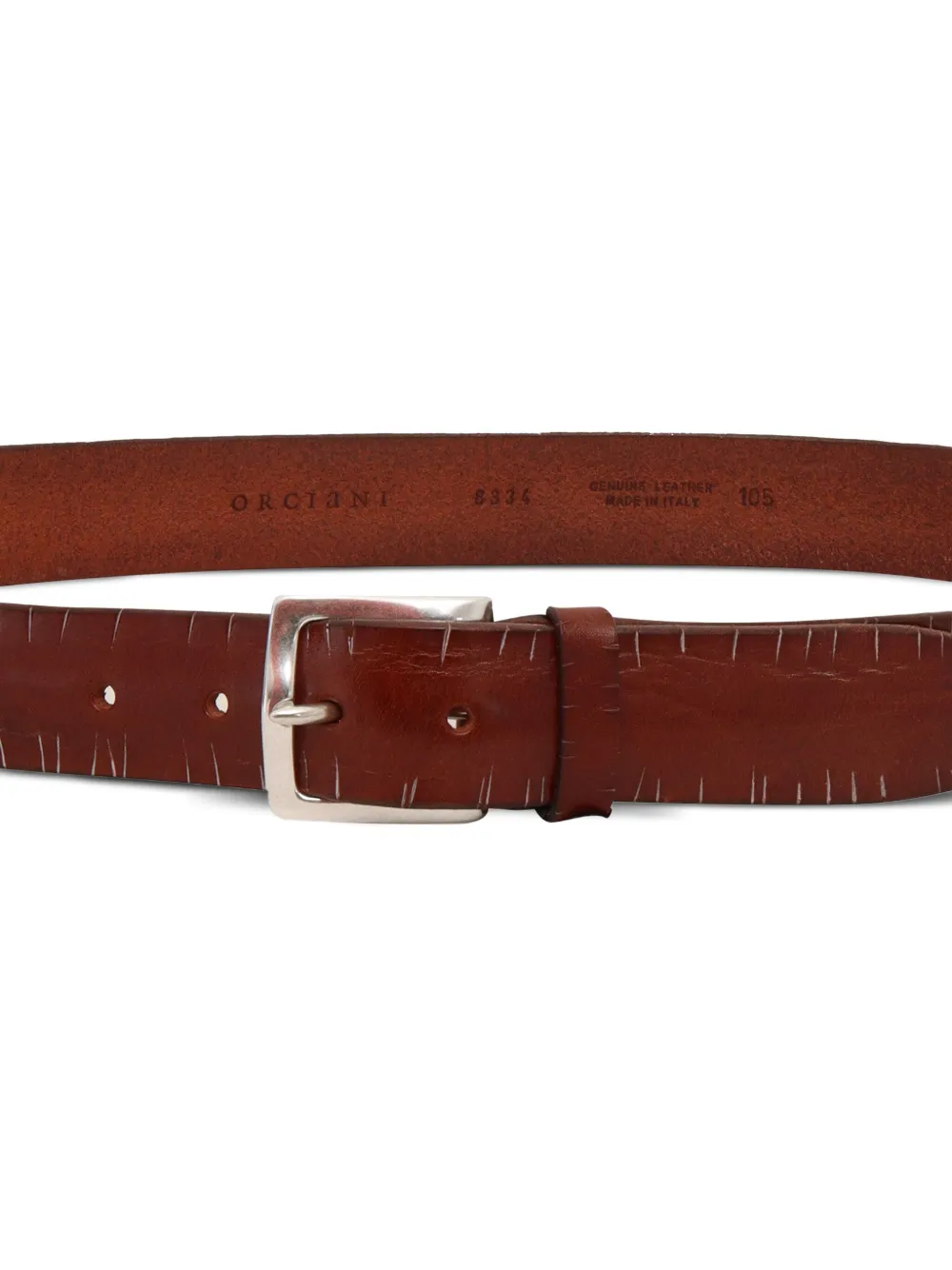 Orciani Leren riem - Bruin