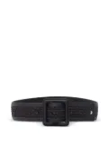 Weekend Max Mara woven-detail square-buckle belt - Black
