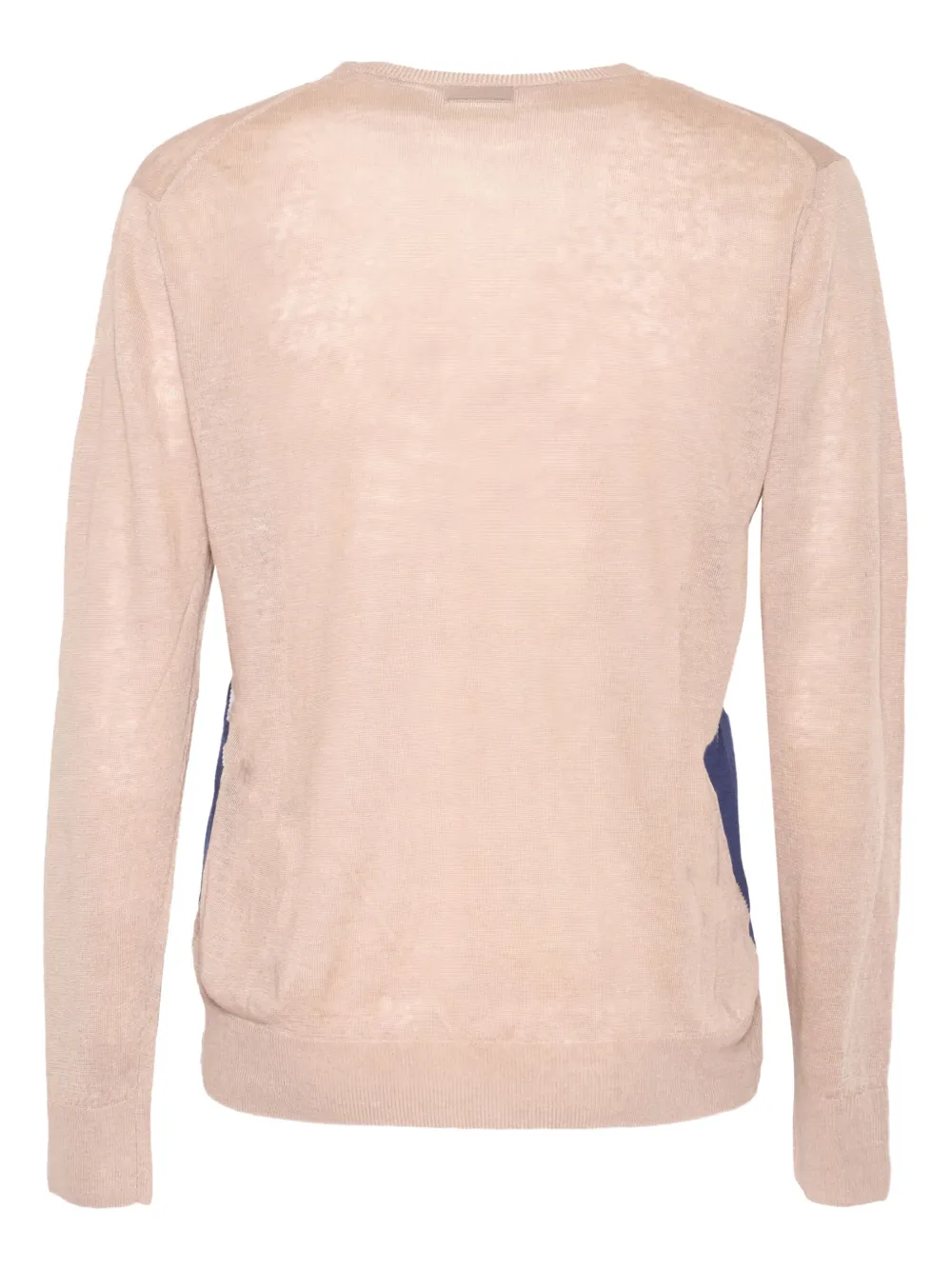 Ballantyne Trui met ronde hals en diamantpatroon - Roze