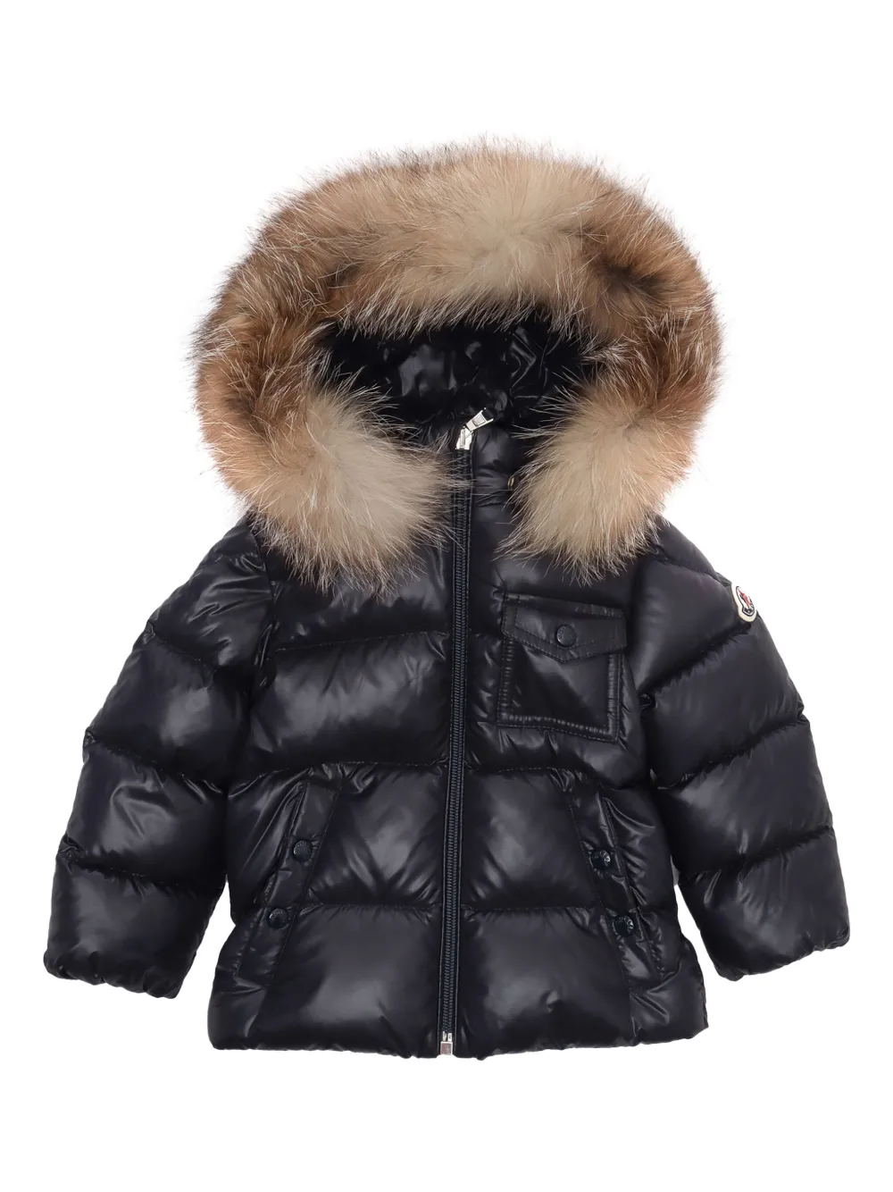 Moncler Enfant K2 hooded down jacket Blauw