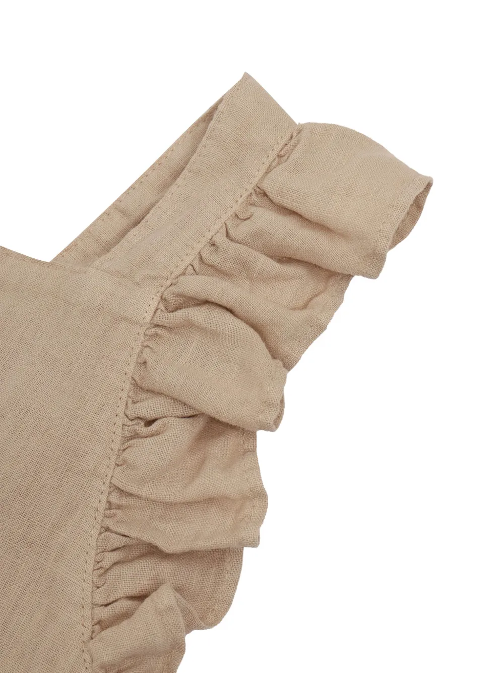 Il Gufo Linnen jumpsuit met ruches Beige