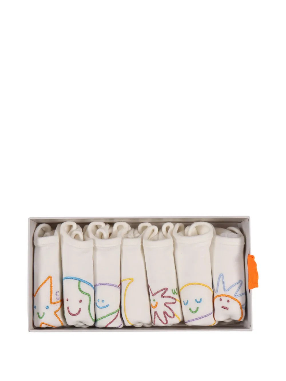 Stella McCartney Kids embroidered-sun bibs set (pack of seven) - Wit