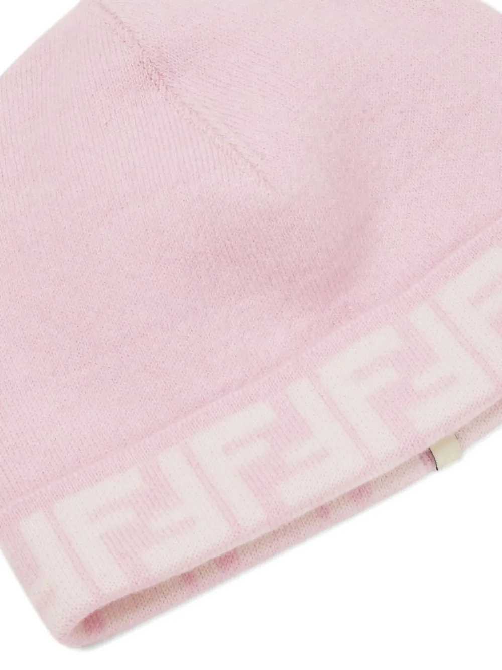 Fendi Kids Omkeerbare muts met logo Roze
