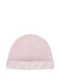 Fendi Kids logo-detail reversible beanie hat - Pink