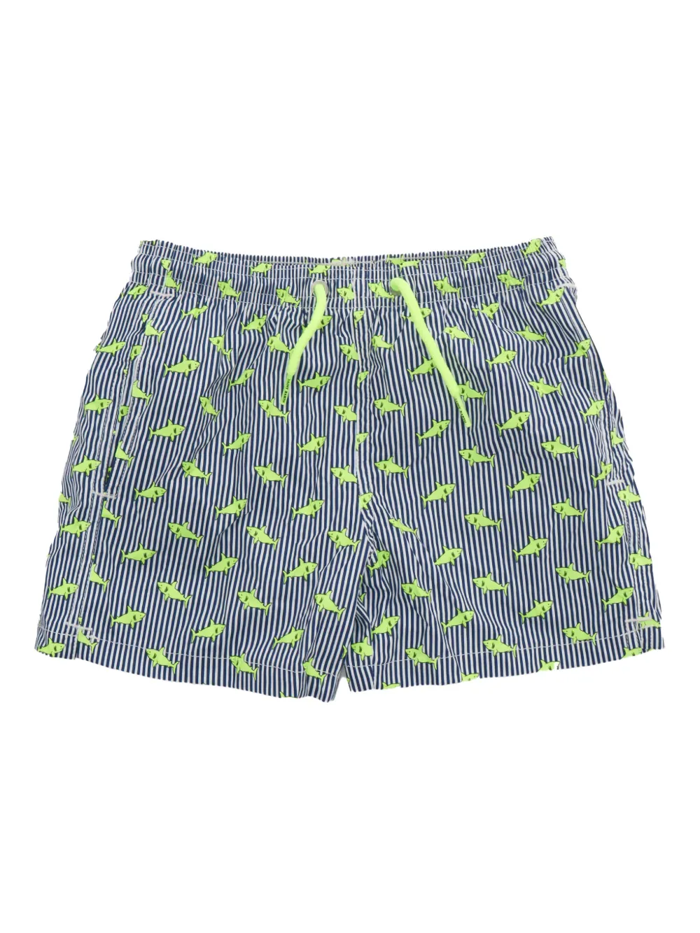 MC2 Saint Barth Kids shark-striped swim shorts | Black | Image 1