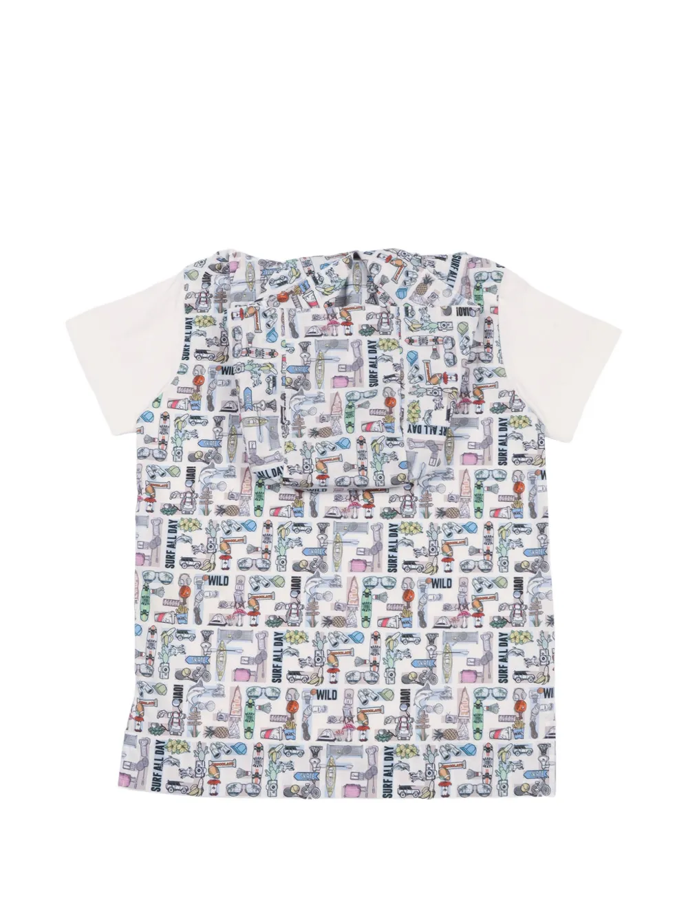 Fendi Kids Katoenen T-shirt Wit