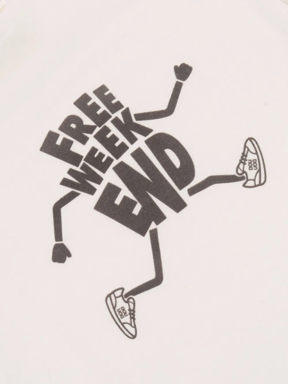 Douuod Kids Katoenen T-shirt met logoprint Wit