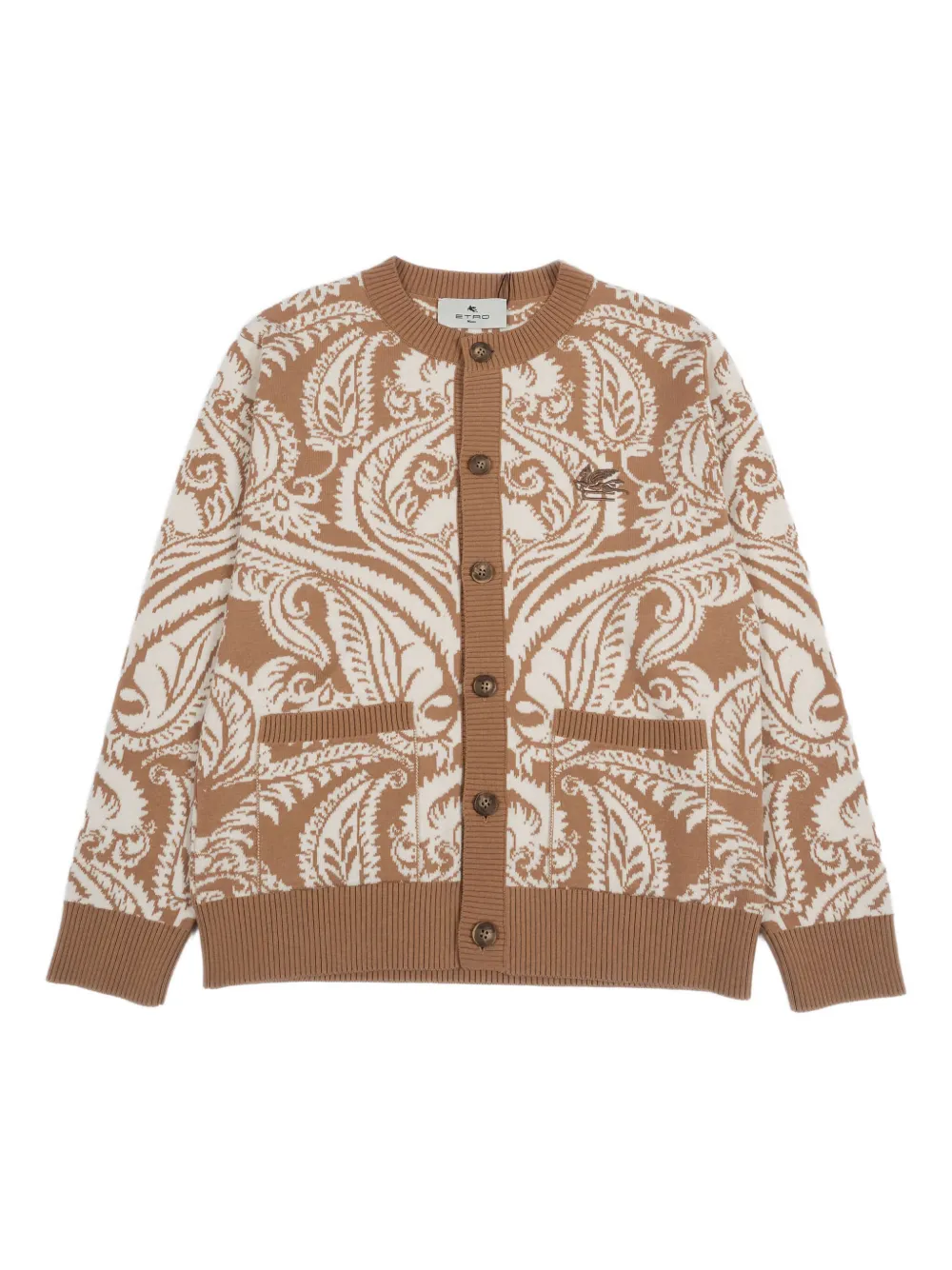 ETRO Vest met paisley-print en knopen Beige