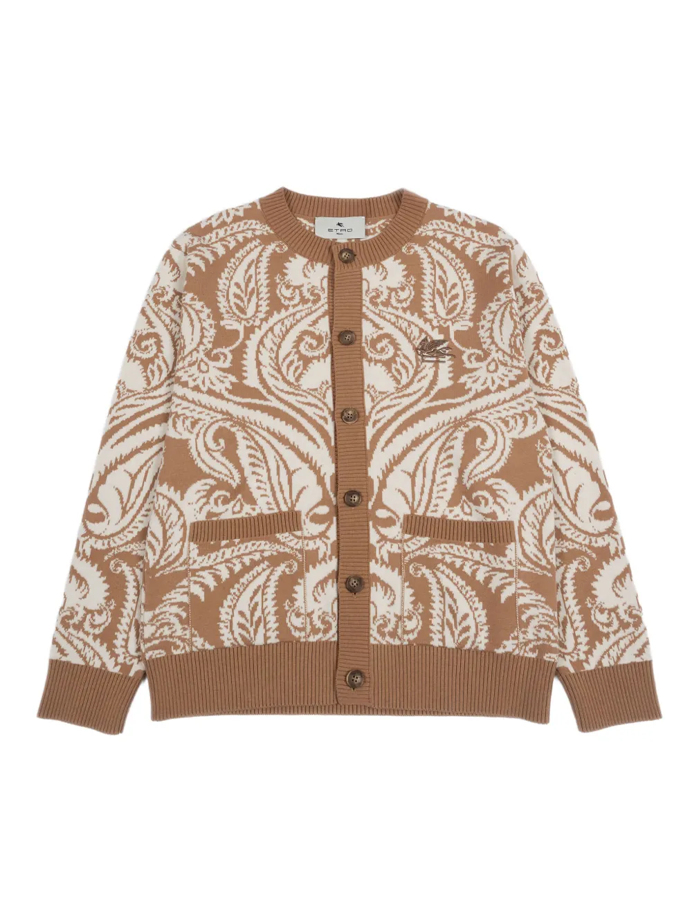 ETRO Vest met paisley-print en knopen Beige