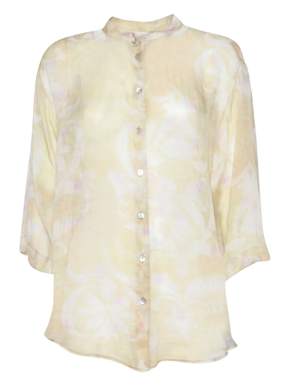Forte Blouse met bloemenprint Geel