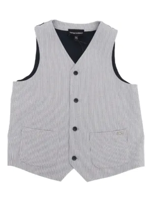 専用　エンポリオアルマーニ キッズ　ベスト Emporio Armani Kids ロゴ ベスト | ブルー | FARFETCH JP
