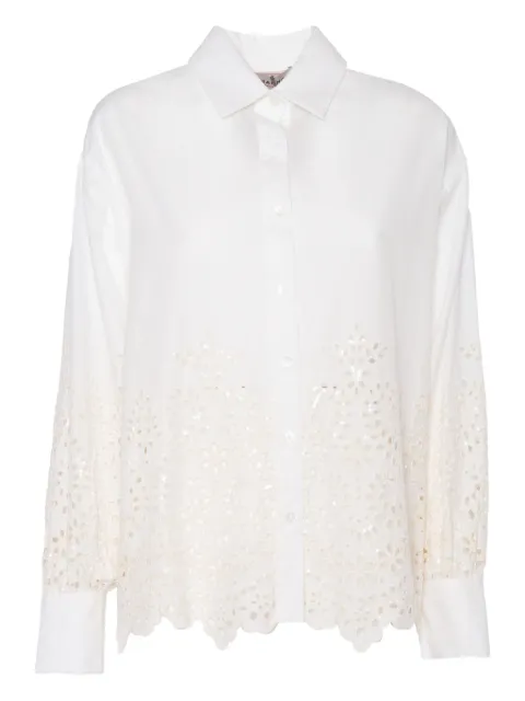 Ermanno Scervino camisa con ojales bordados