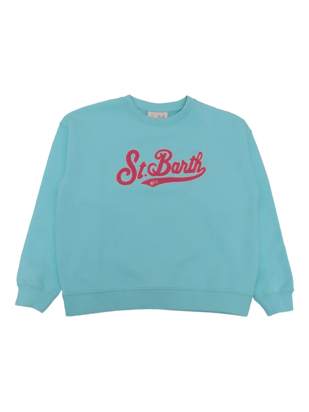 MC2 Saint Barth Kids Katoenen sweater met badstof logo Blauw