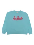 MC2 Saint Barth Kids terry-logo cotton sweatshirt - Blue