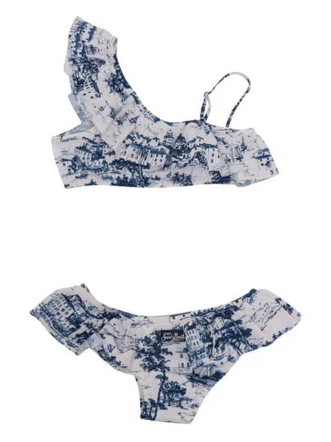 MC2 Saint Barth Kids ruffled asymmetric-shoulder bikini