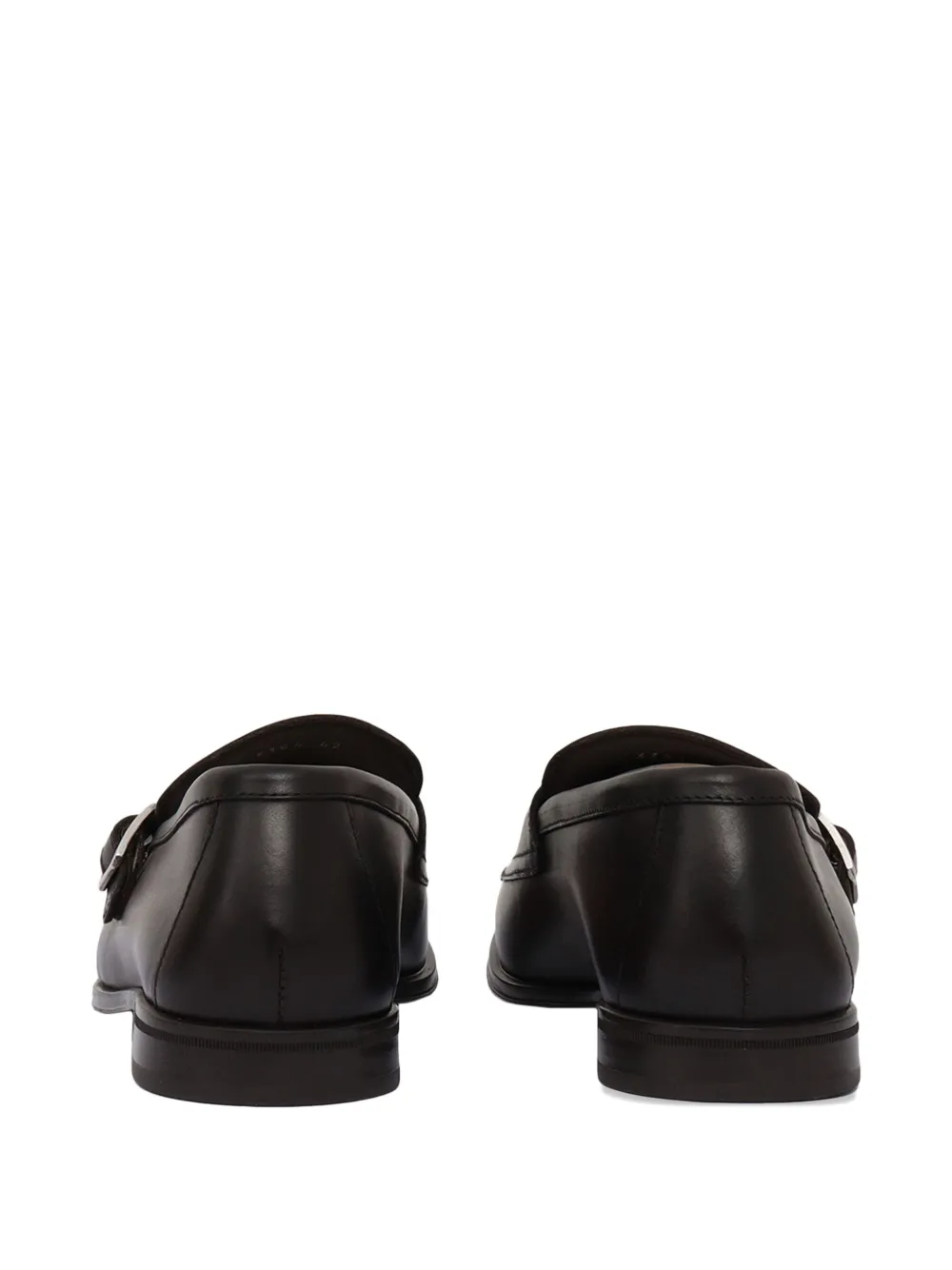 Doucal's double-buckle monk shoes Brown