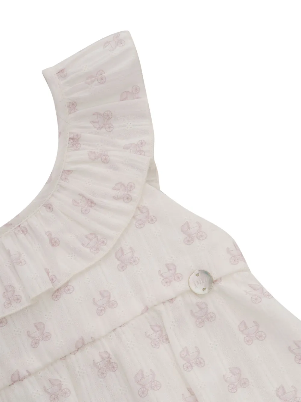 Paz Rodriguez ruffled pram-print body Wit