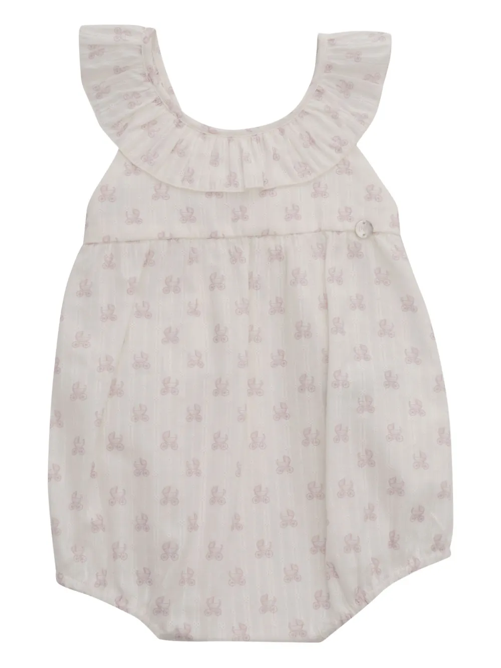 Paz Rodriguez ruffled pram-print body Wit