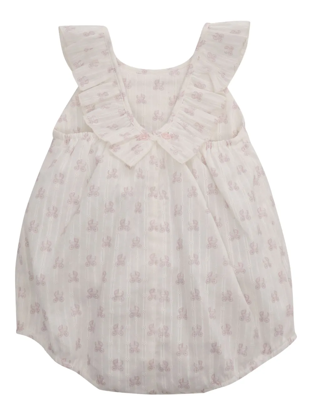 Paz Rodriguez ruffled pram-print body Wit