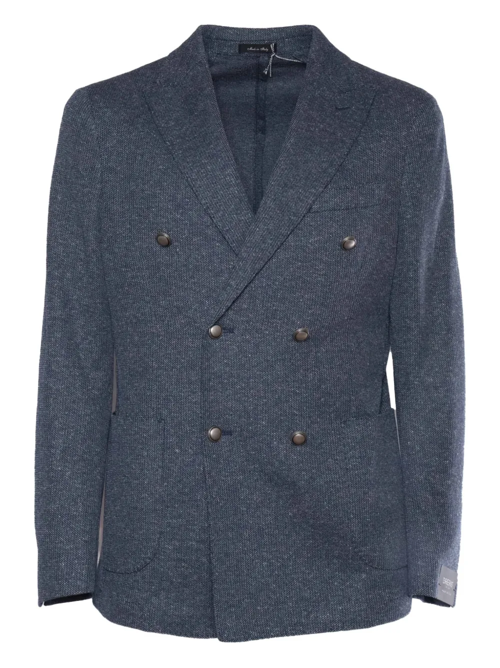 Brera double-breasted textured blazer | Blue | Image 1