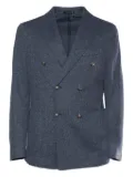 Brera double-breasted textured blazer - Blue