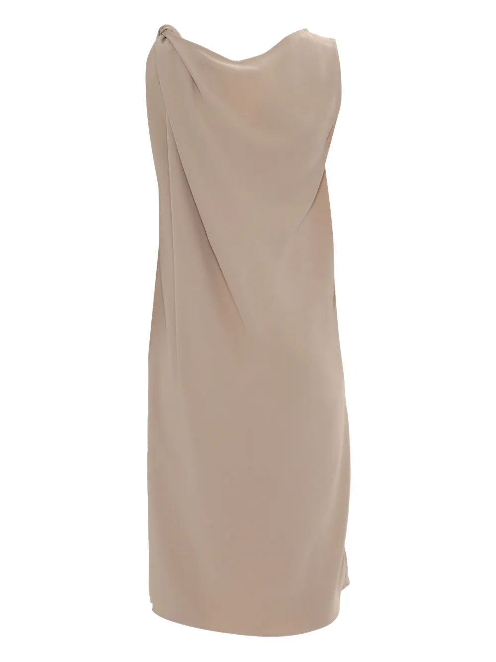 P.A.R.O.S.H. draped knot day dress - ニュートラル P.A.R.O.S.H. draped knot day dress - ニュートラル