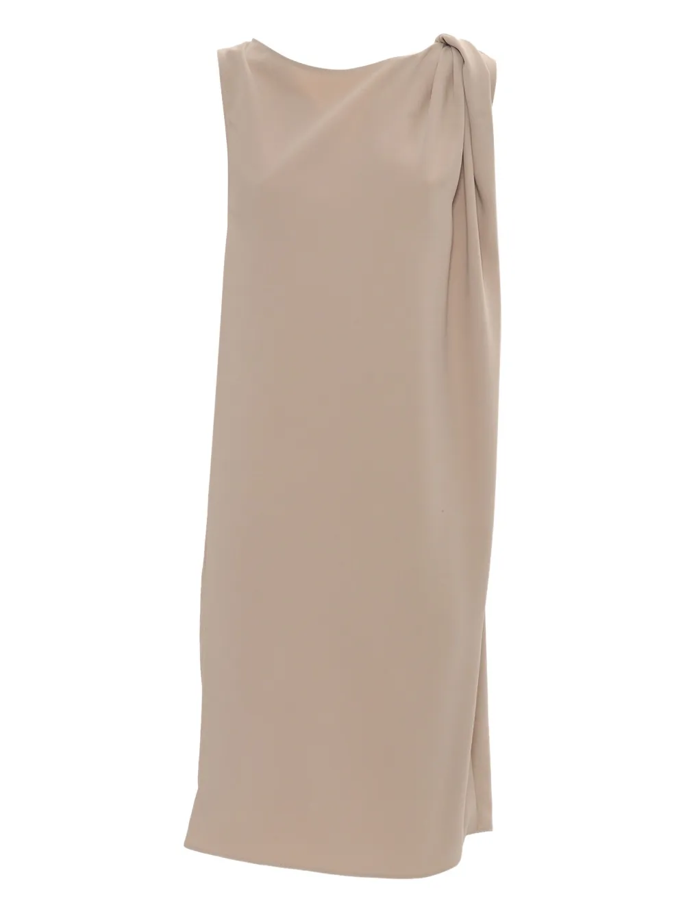 P.A.R.O.S.H. Gedrapeerde geknoopte jurk Beige