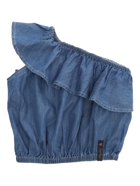 Replay ruffle one-shoulder top