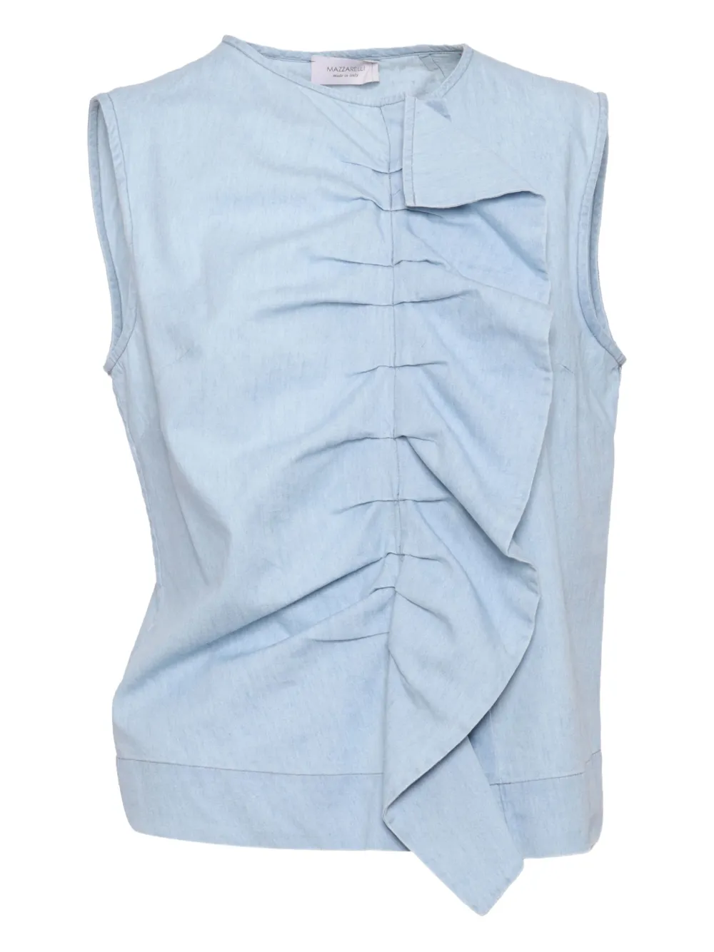 Barbara ruffled denim top